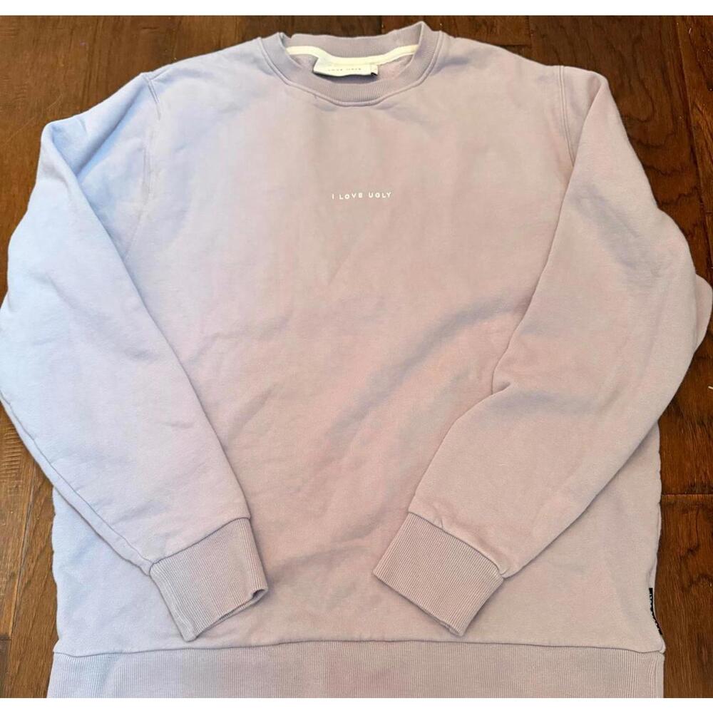 I Love Ugly Mens Lilac Crewneck Pullover Sweatshirt